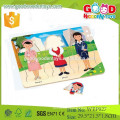 WEP027 Non-toxic Nurse Design Baby Toy Plywood Puzzle